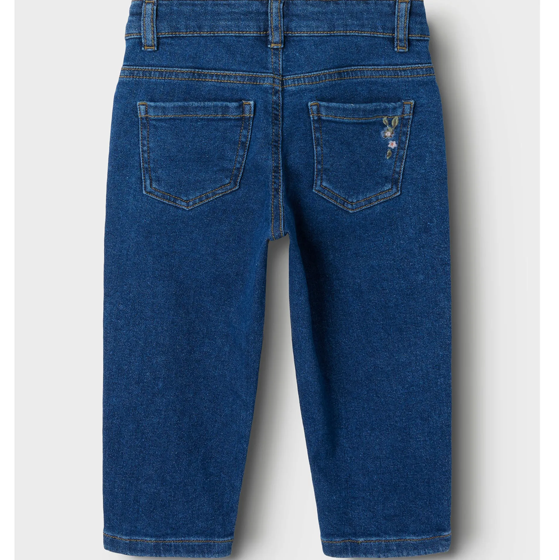 Broeken & Leggings|Jeans*Name It peuter broek bloemen denim Dark Blue Denim