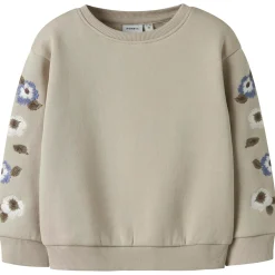 Truien & Vesten|Truien & Sweaters*Name It peuter sweater lange mouwen printopdruk beige Beigebrown