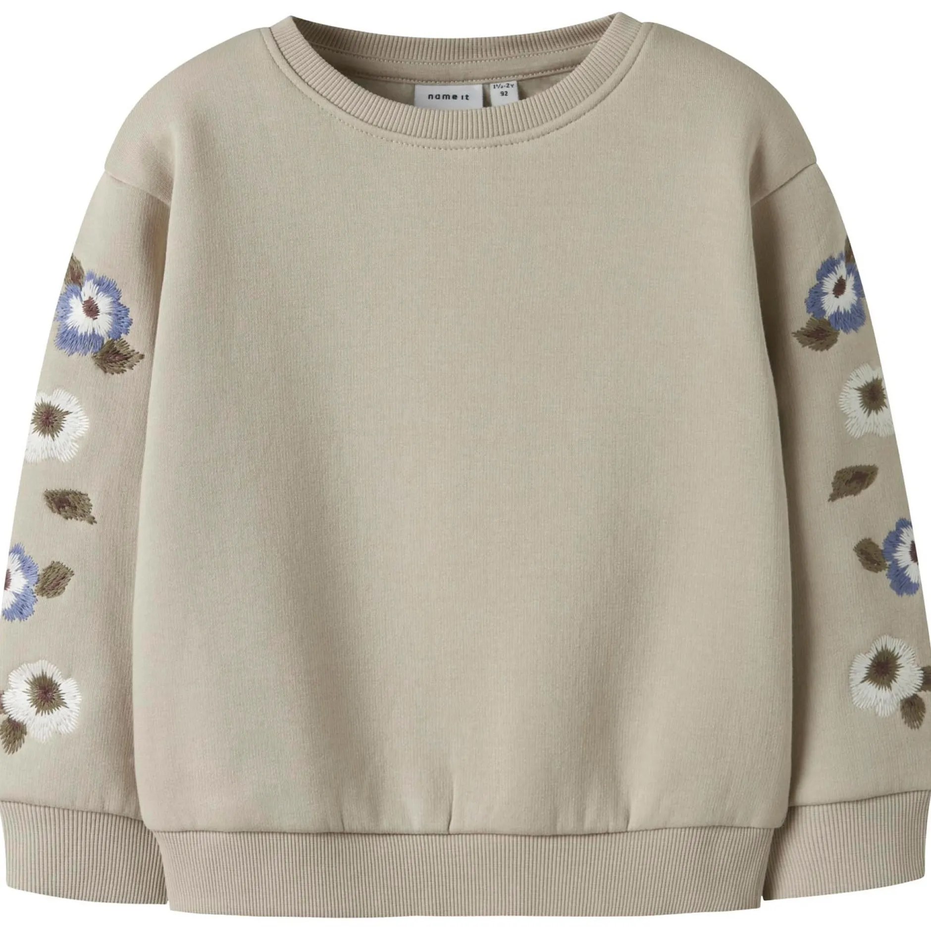 Truien & Vesten|Truien & Sweaters*Name It peuter sweater lange mouwen printopdruk beige Beigebrown
