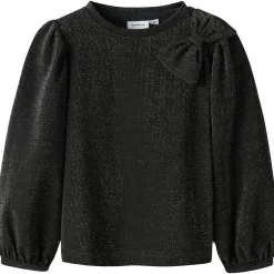 Truien & Vesten|Shirts & Blouses*Name It peuter trui lange mouwen effen zwart Black