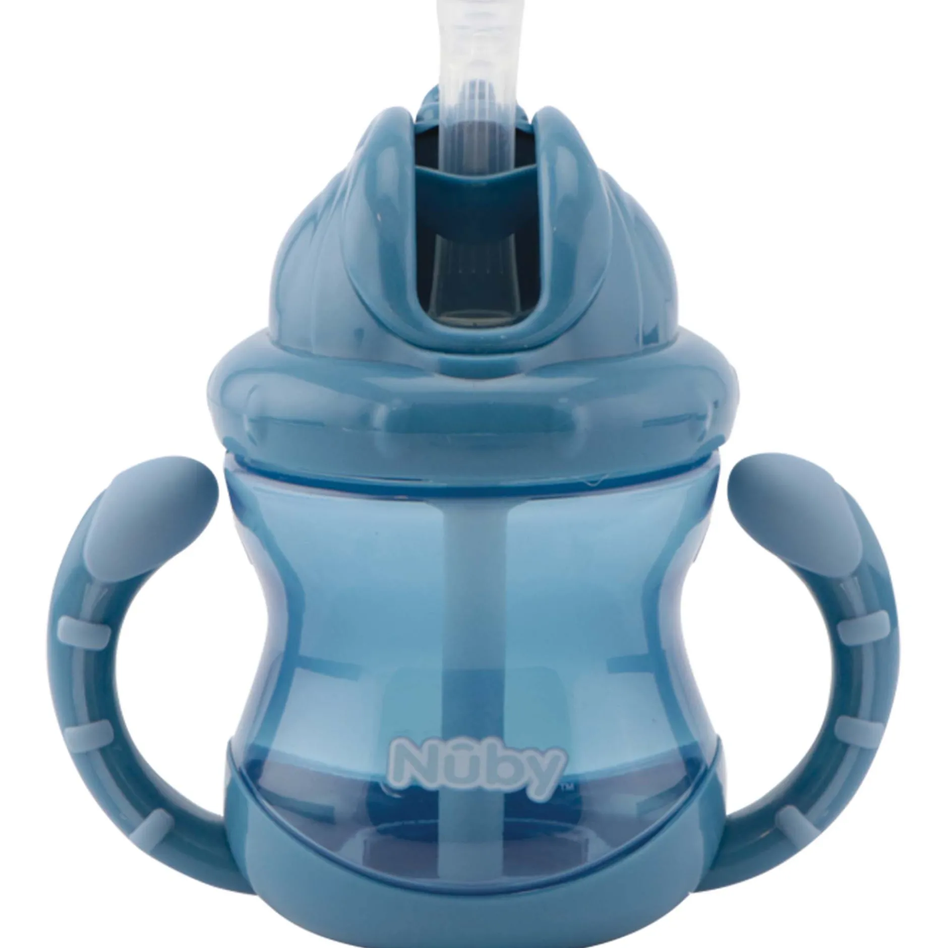 Drinkbekers*Nuby Nûby Flip It antilekbeker met handvat 12M+ blauw