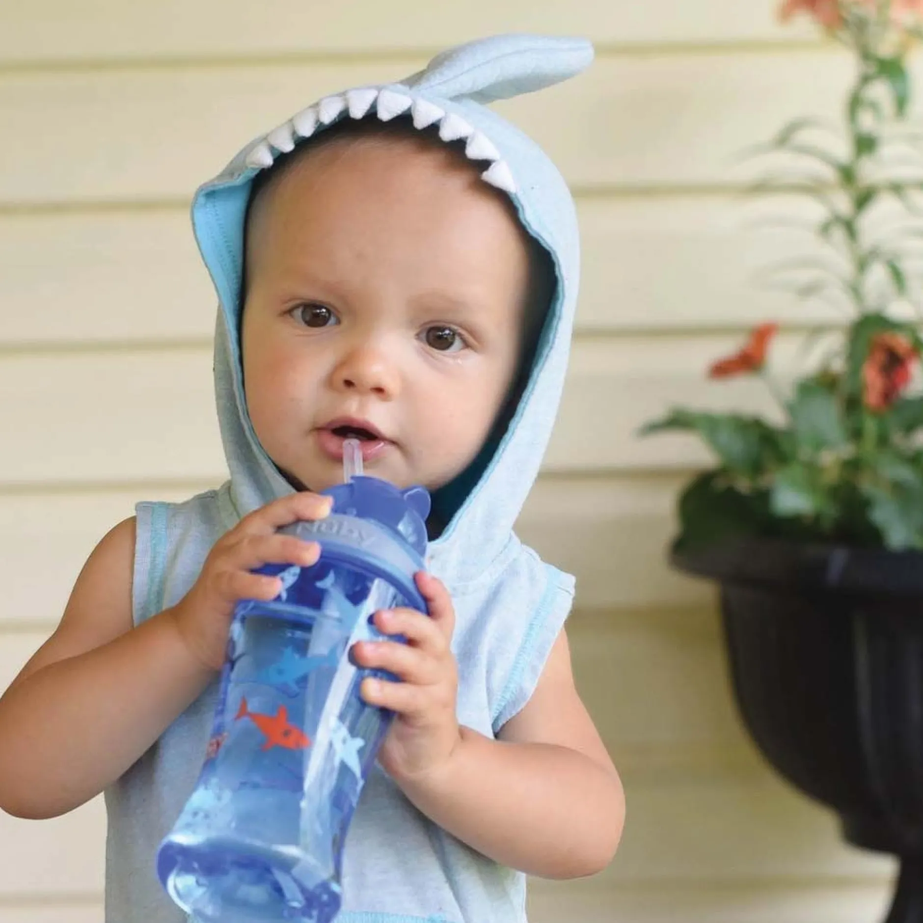 Drinkbekers*Nuby Nûby Flip-it rietjesbeker 18+ maanden blauw