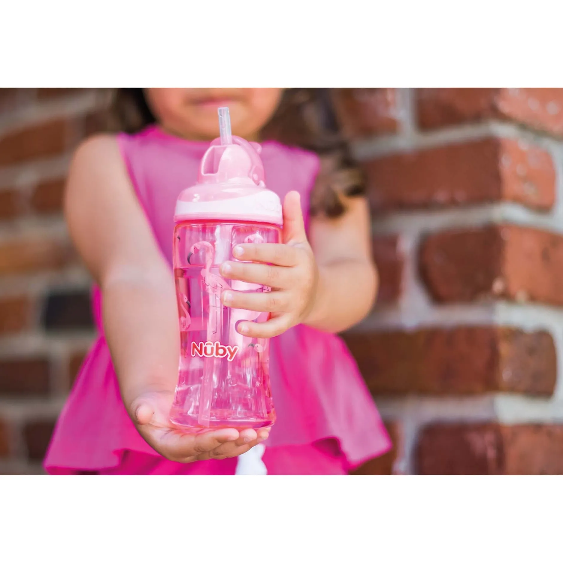 Drinkbekers*Nuby Nûby Flip-it rietjesbeker 18+ maanden roze