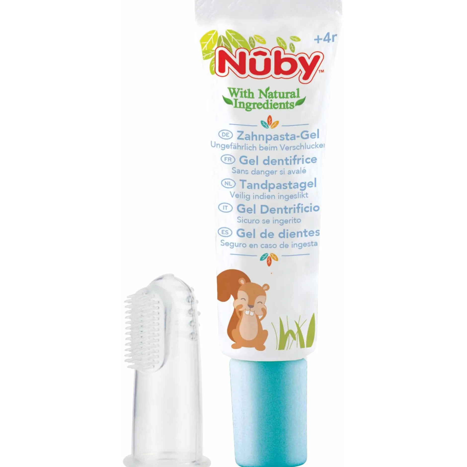 Mondverzorging*Nuby Nûby tandreinigingsgel 20gr + vingertandenborstel 4+ maanden