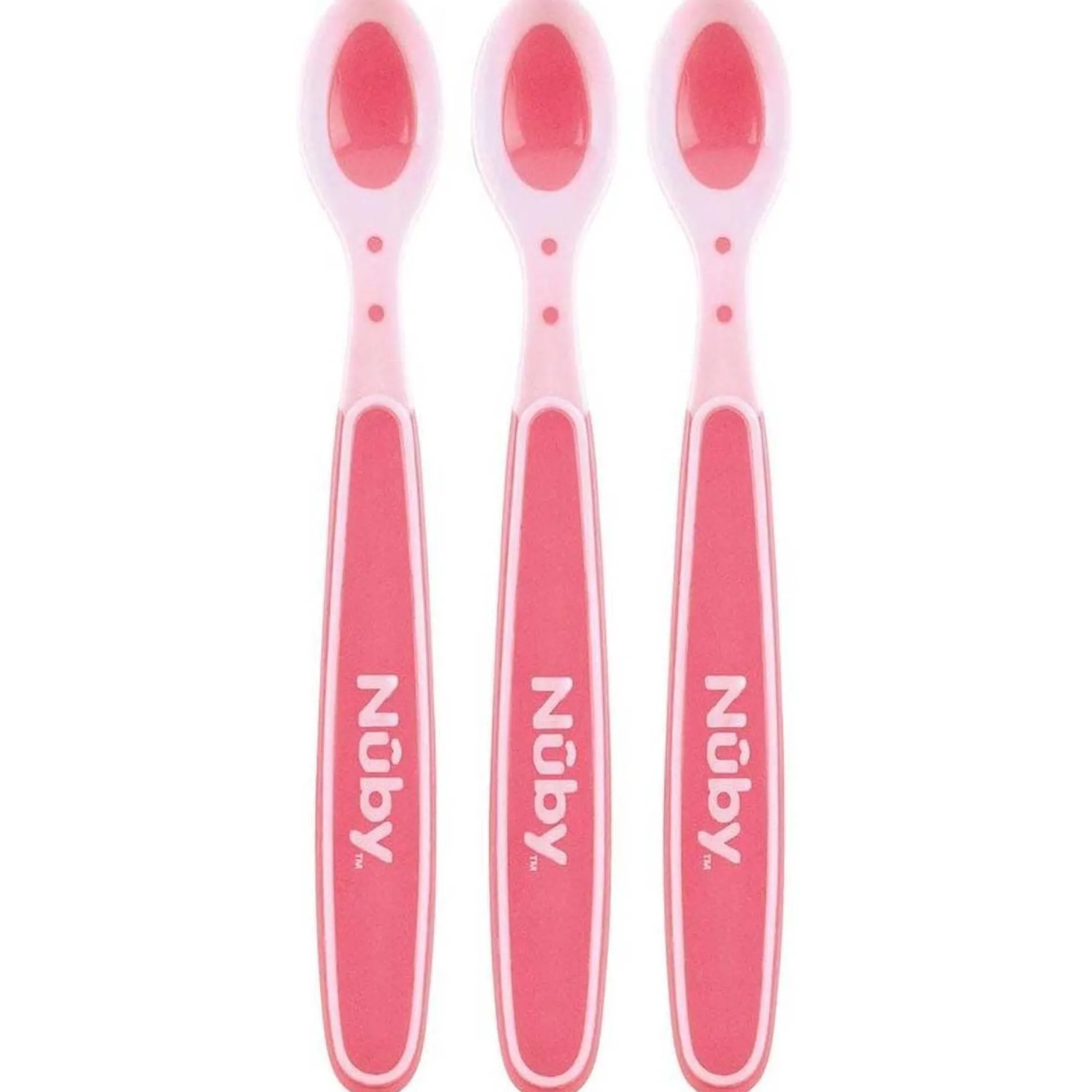 Kinderbestek*Nuby Nûby warmtegevoelige lepeltjes roze