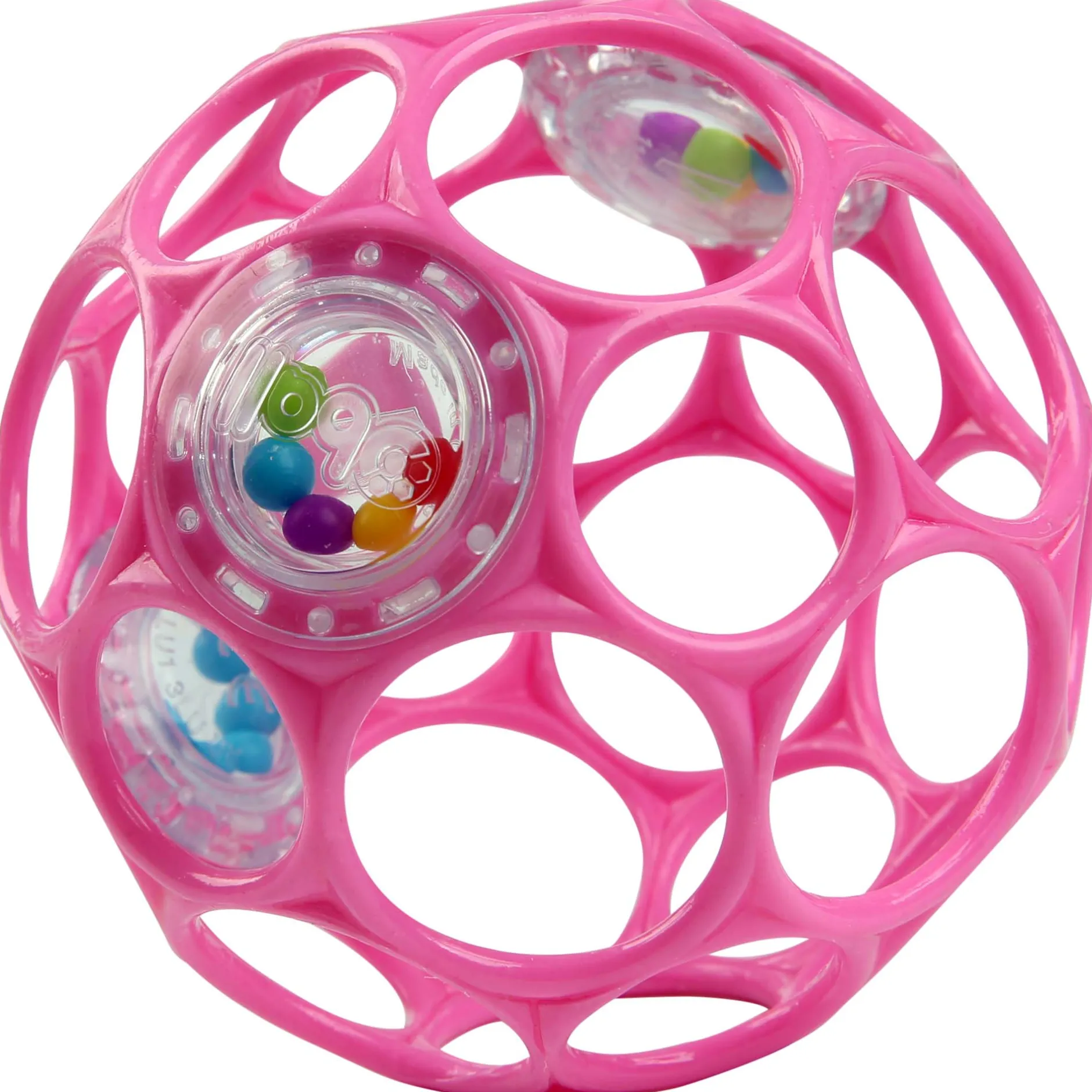Rammelaars*Bright Starts Oball Rattle - ronde rammelaar Pink