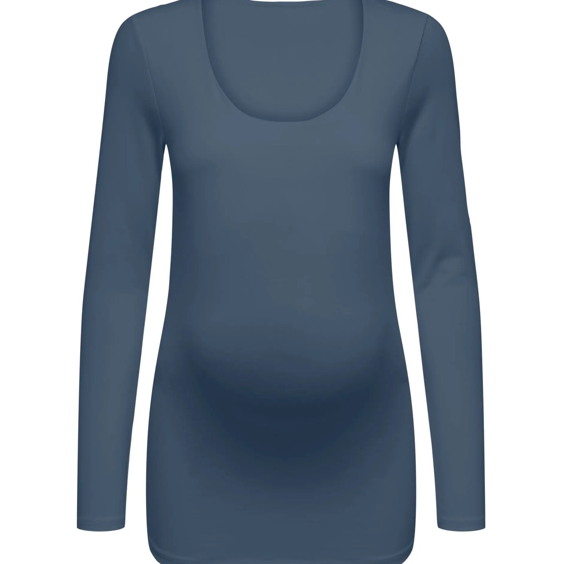 Shirts & Tops*Only Maternity ONLY zwangerschaps T-shirt lange mouwen effen blauw Indigo Blue