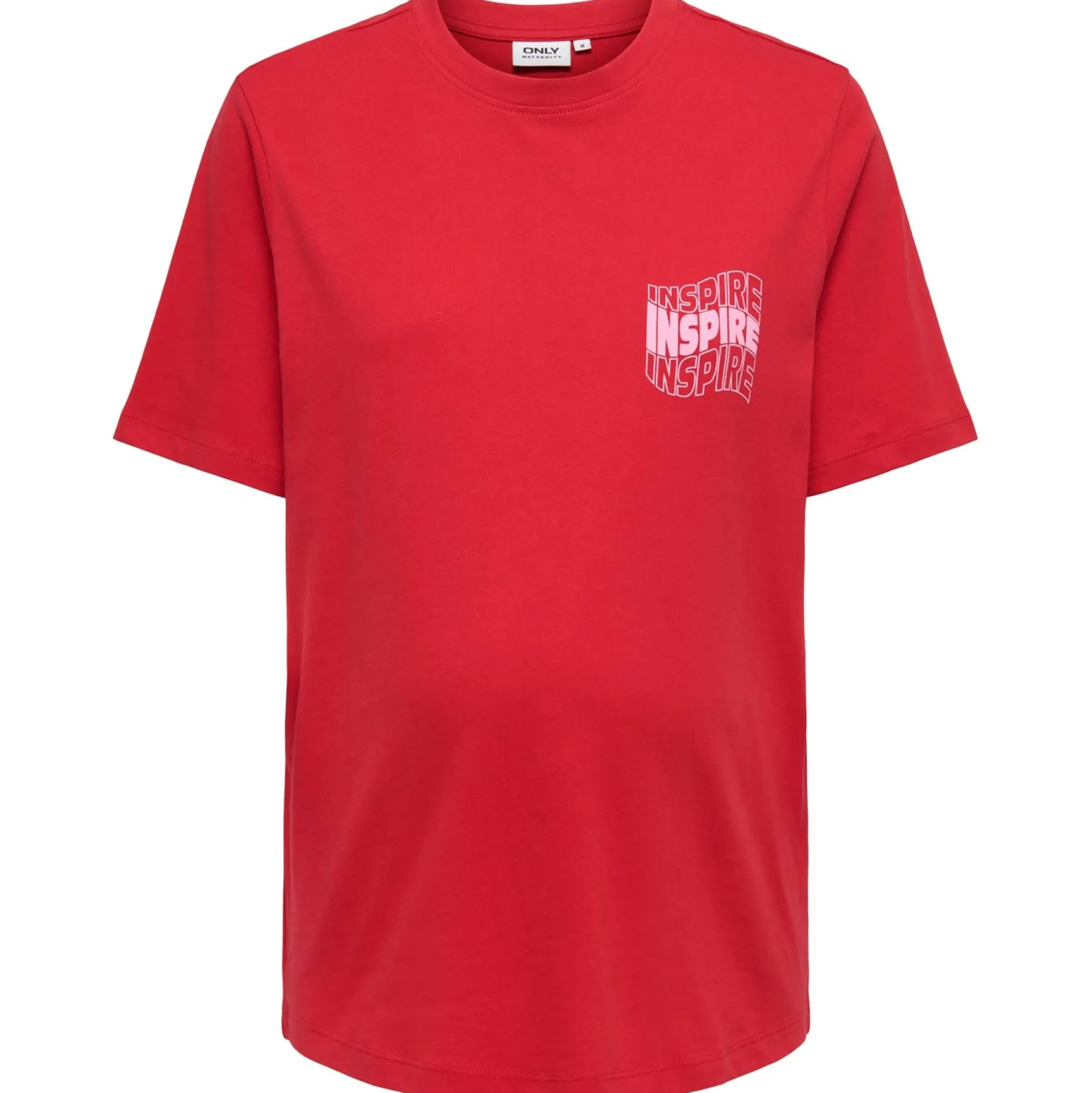Shirts & Tops*Only Maternity ONLY zwangerschaps T-shirt korte mouwen tekst rood Red