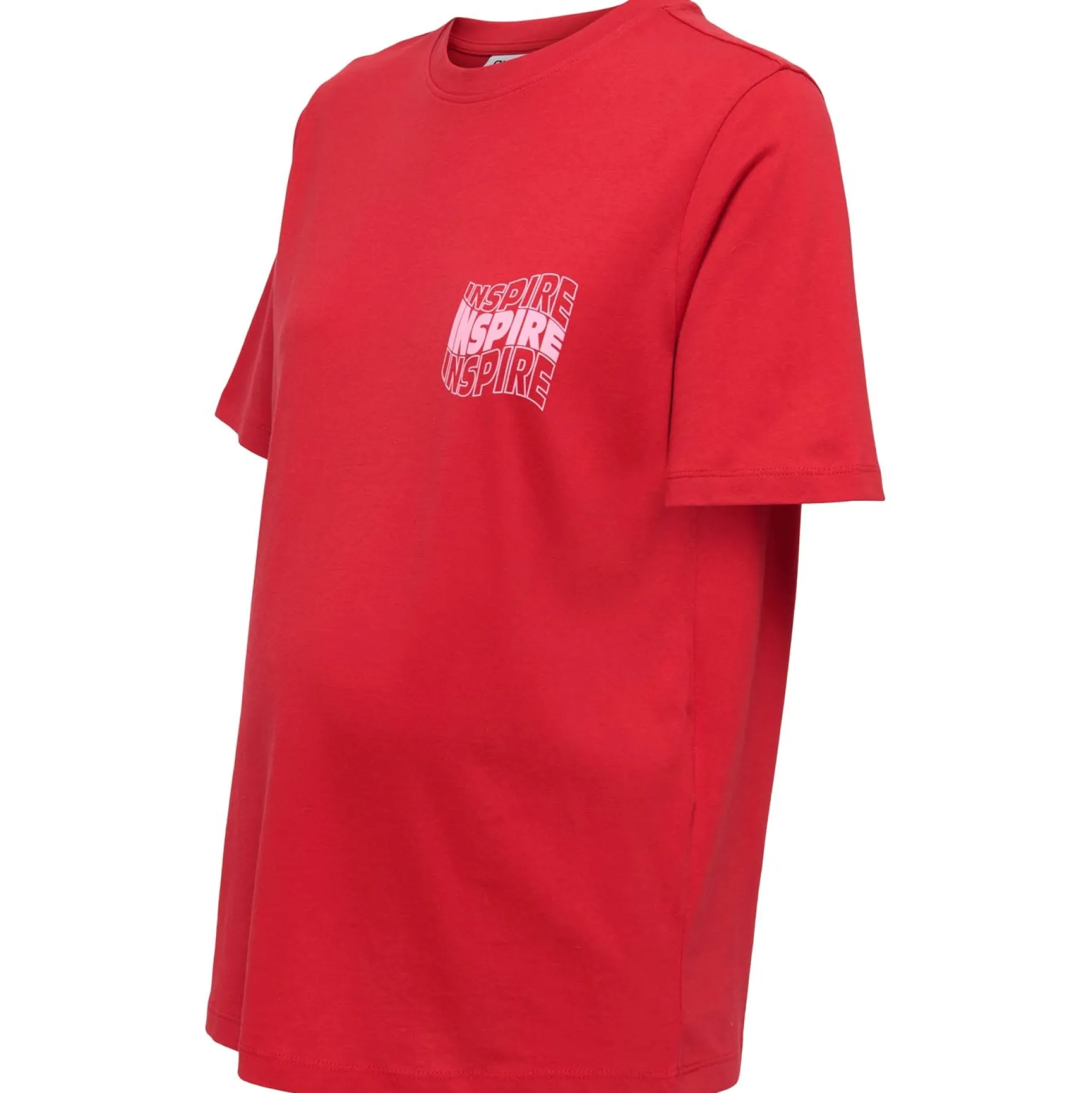 Shirts & Tops*Only Maternity ONLY zwangerschaps T-shirt korte mouwen tekst rood Red