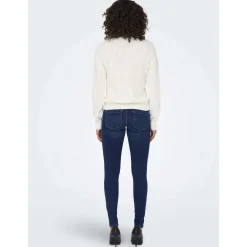 Basics|Jeans*Only Maternity ONLY zwangerschapsjeans lang effen blauw Mid Blue Denim