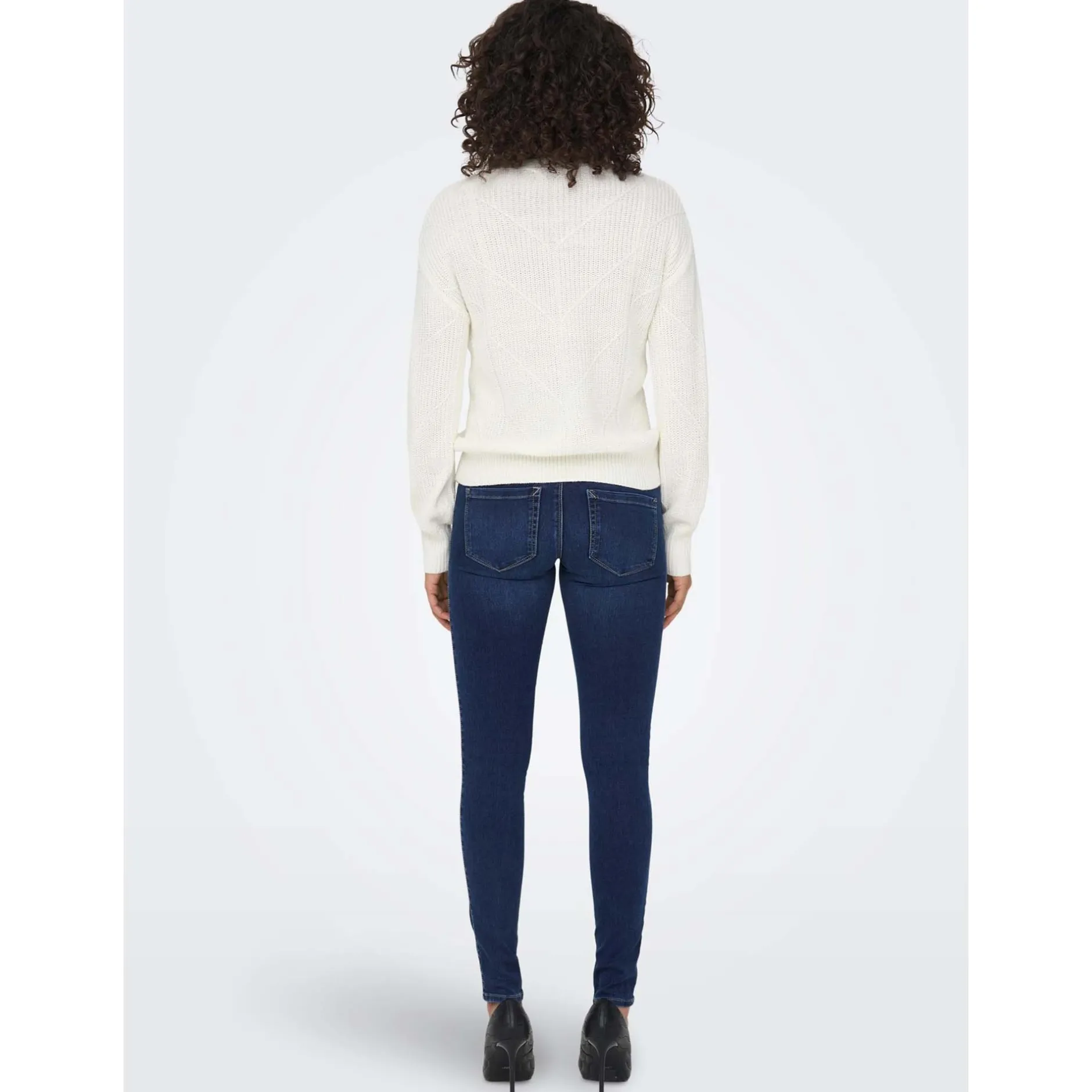 Basics|Jeans*Only Maternity ONLY zwangerschapsjeans lang effen blauw Mid Blue Denim