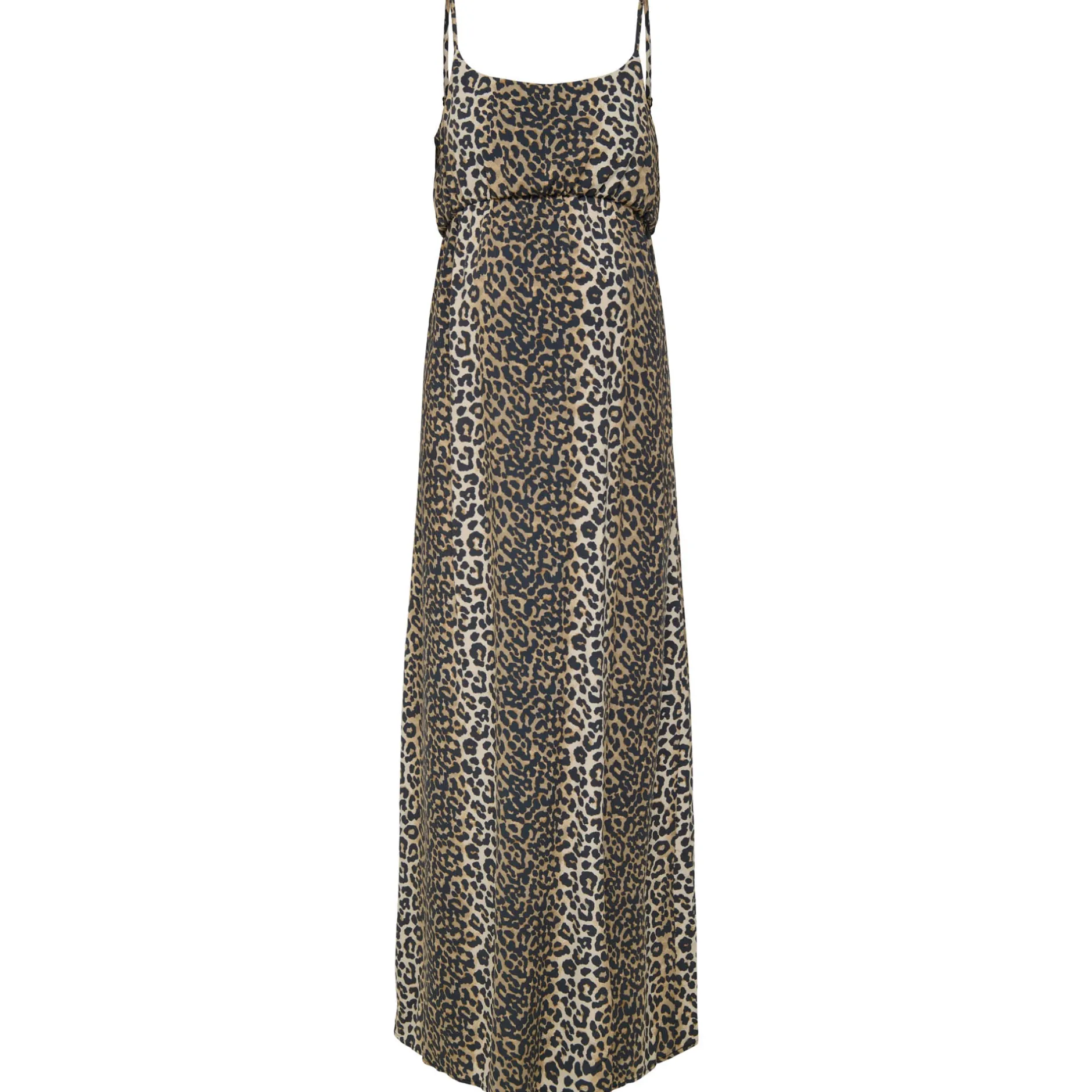 Jurken & Rokken*Only Maternity ONLY zwangerschapsjurk spaghettibandjes panterprint multi Lightbrown