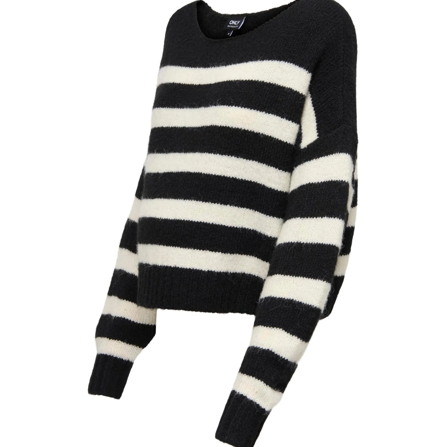 Truien & Vesten*Only Maternity ONLY zwangerschapstrui lange mouwen strepen zwart Black