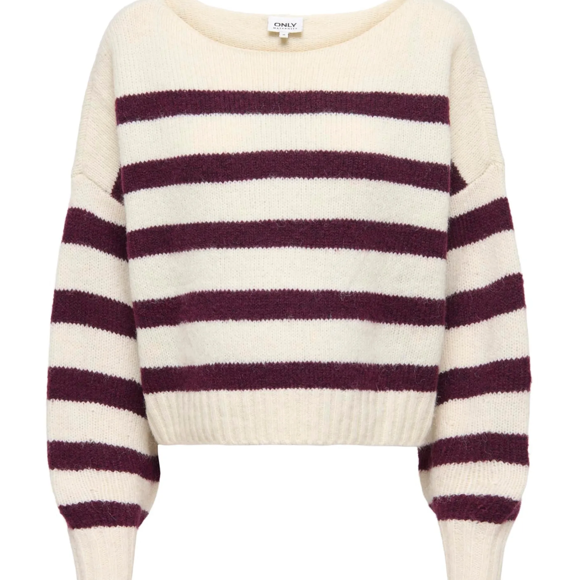 Truien & Vesten*Only Maternity ONLY zwangerschapstrui lange mouwen strepen paars Dark Mauve Pink