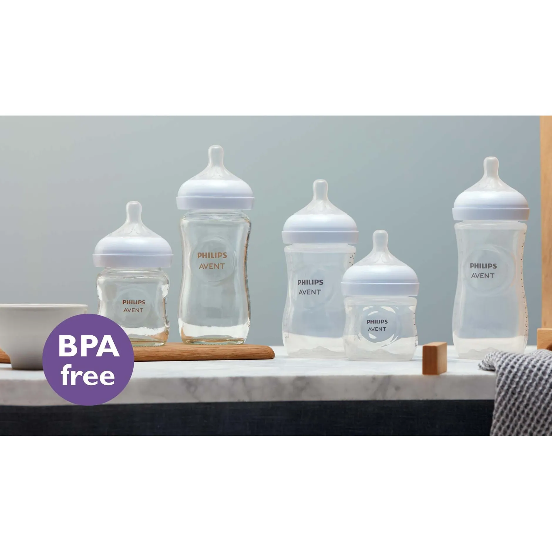 Flesjes*Philips Avent Natural fles 260ML Duopack transparant