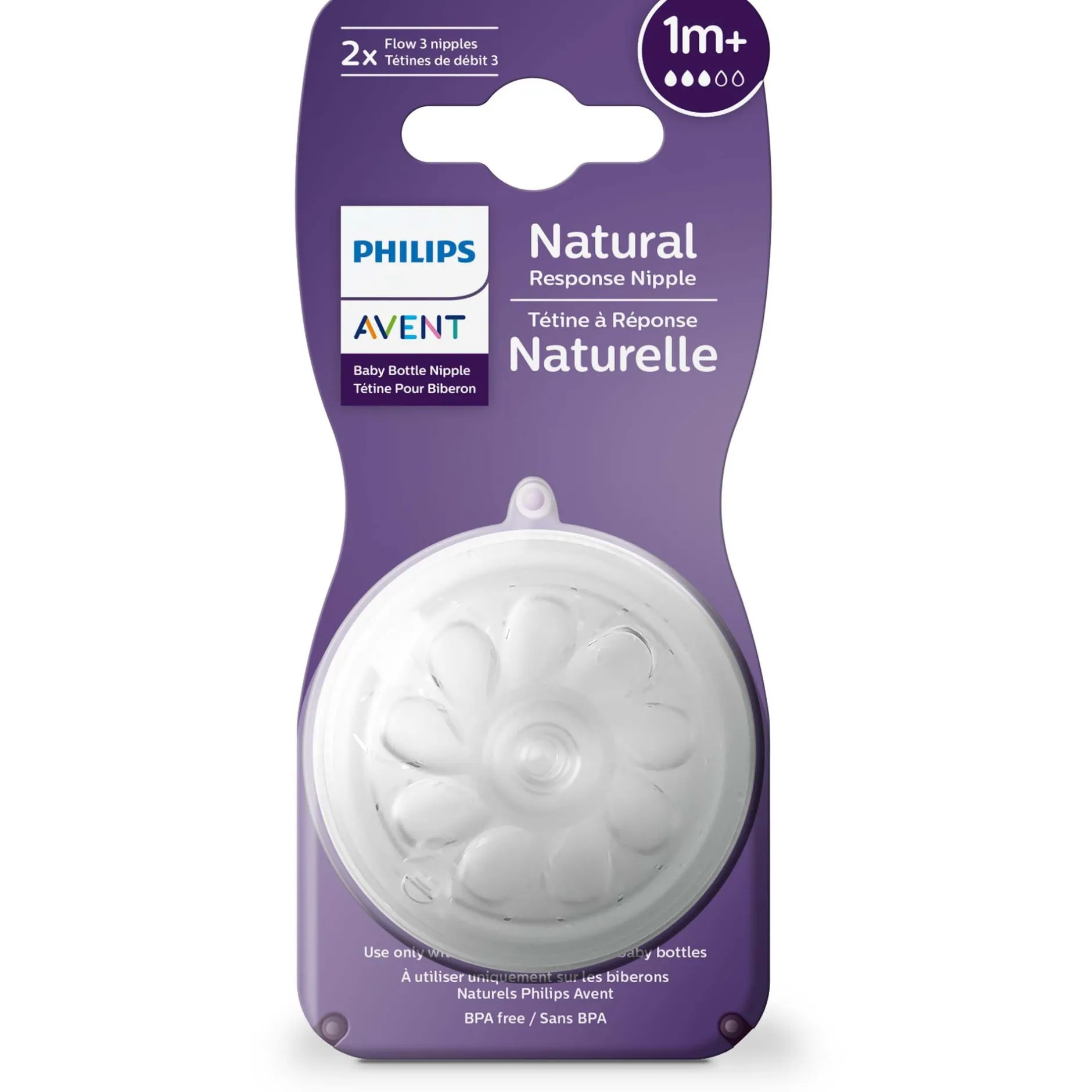 Flesspenen*Philips Avent Natural Flesspeen 1M+ transparant