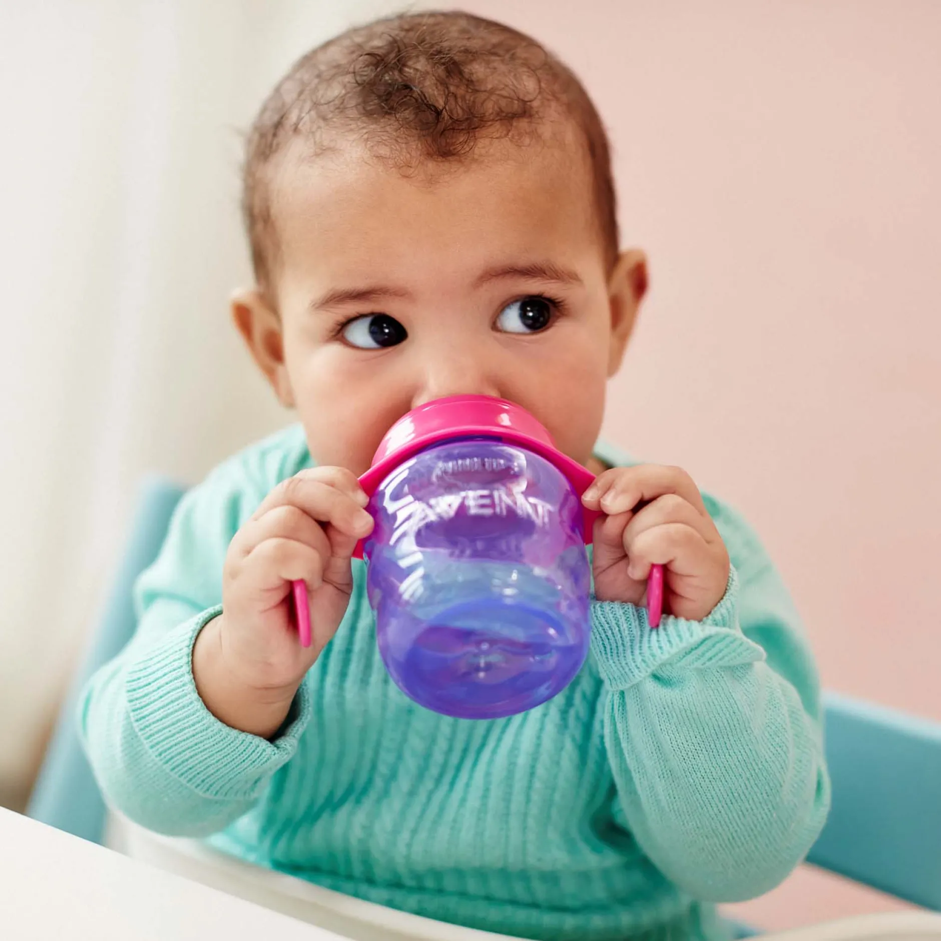 Drinkbekers*Philips Avent tuitbeker 200ml 6m+ paars