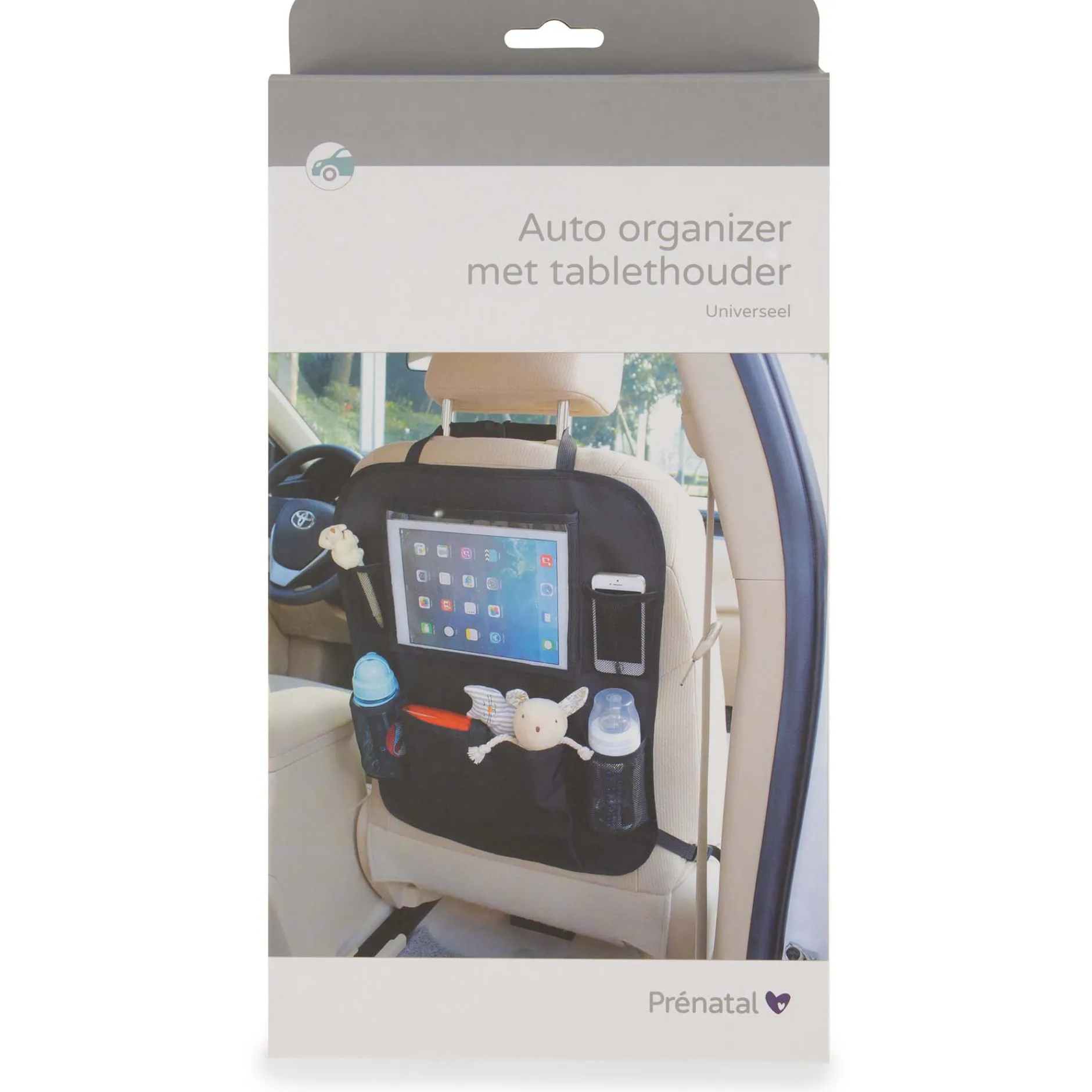 Autostoelen Groep 1*Prénatal Prenatal auto organizer met tablethouder Black