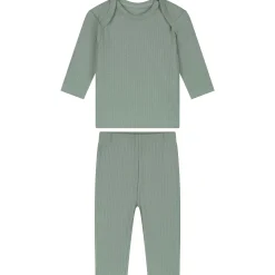 Pyjama's|Pyjama's*Prénatal Prenatal baby rib pyjama groen Midgreen