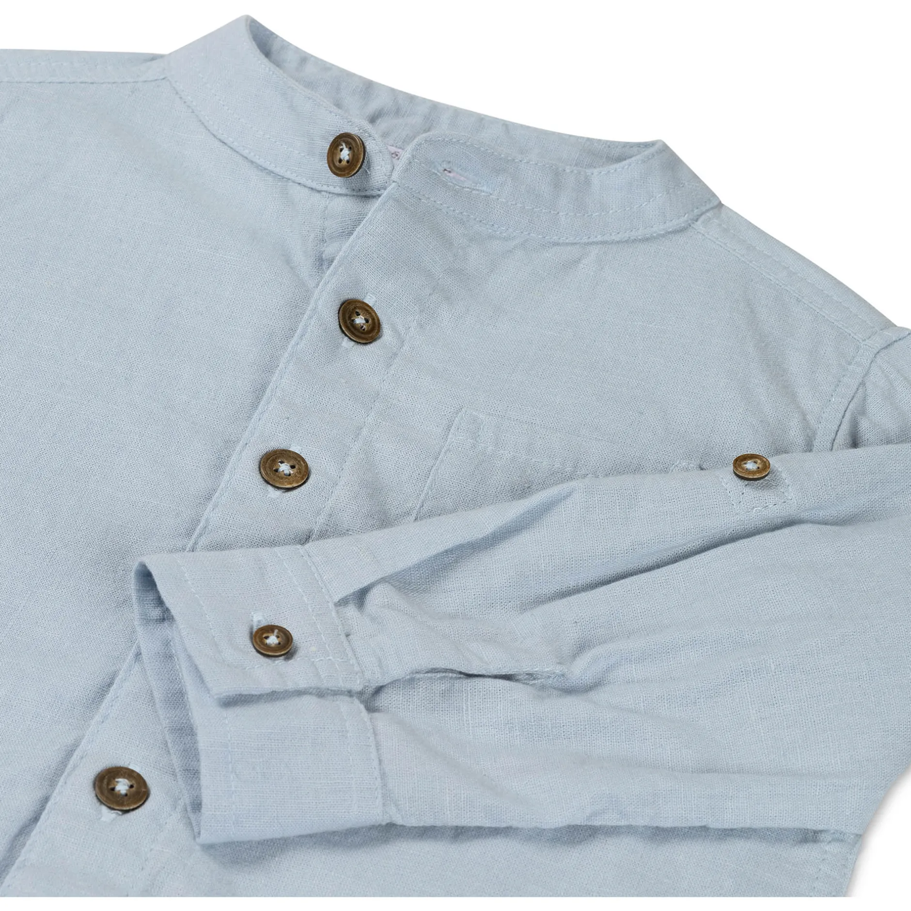 Shirts & Blouses|Shirts & Blouses*Prénatal baby blouse lange mouwen effen blauw Light Sky Blue