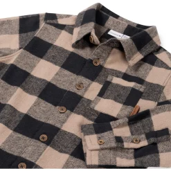 Shirts & Blouses|Shirts & Blouses*Prénatal baby blouse lange mouwen ruit bruin Light Mud Brown
