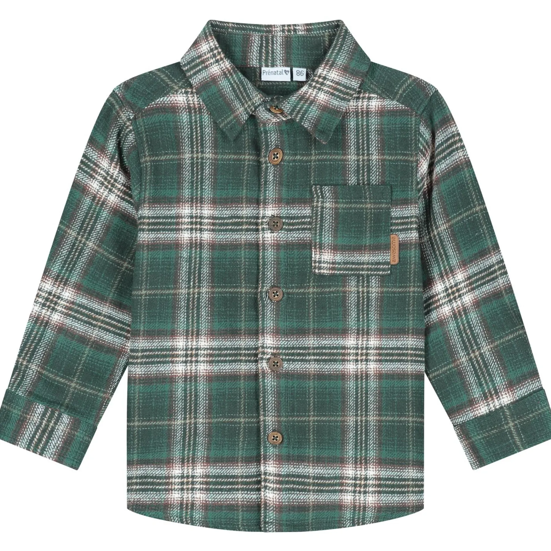 Shirts & Blouses|Shirts & Blouses*Prénatal baby blouse lange mouwen ruit groen Multi