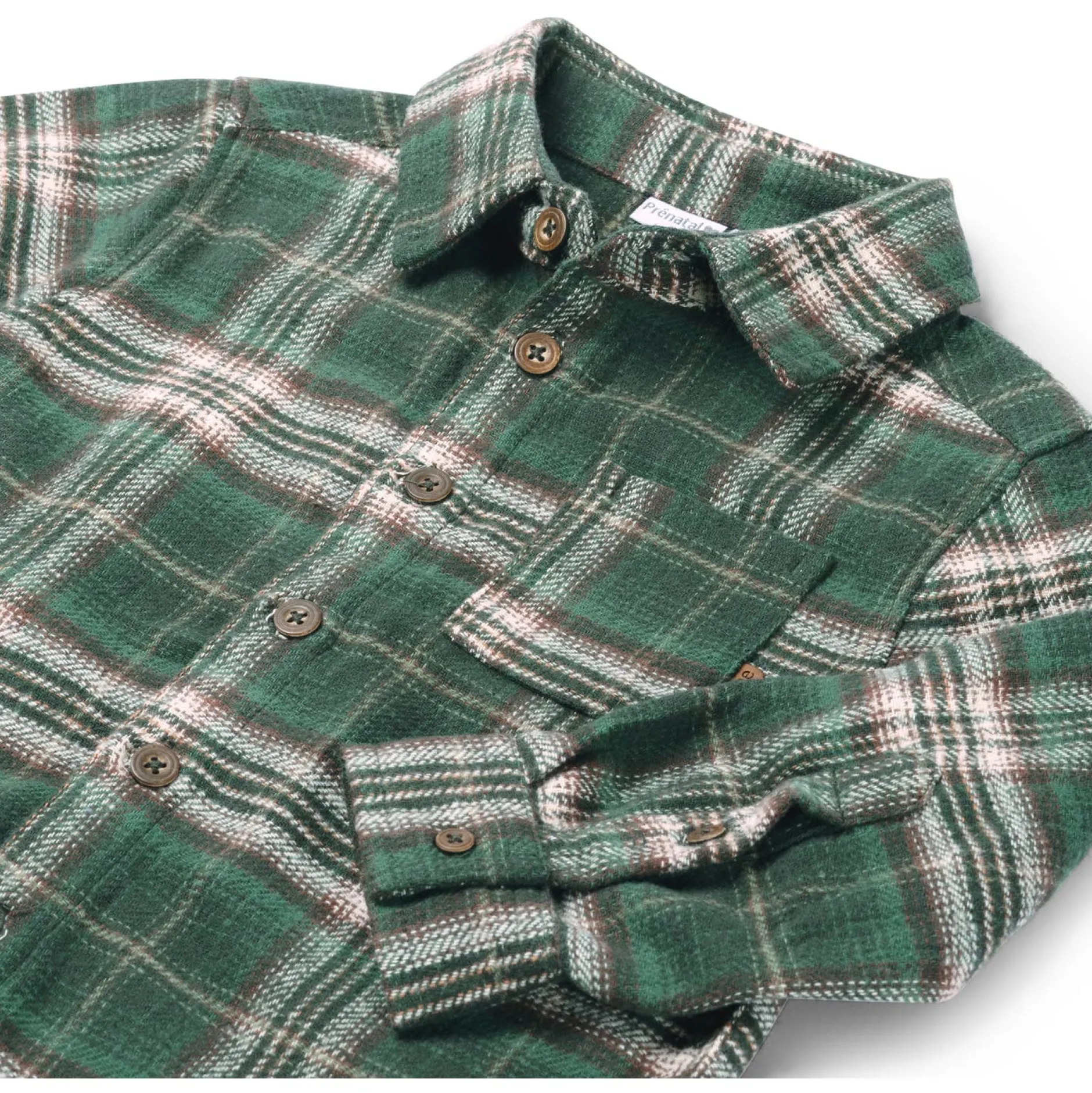 Shirts & Blouses|Shirts & Blouses*Prénatal baby blouse lange mouwen ruit groen Multi
