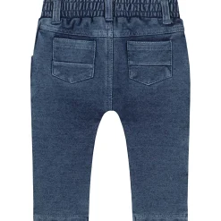 Broeken & Tuinbroeken|Broeken*Prénatal baby broek  effen blauw Mid Blue Denim