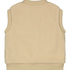 Truien & Vesten|Vesten*Prénatal baby gilet mouwloos effen beige Soft Bisquit