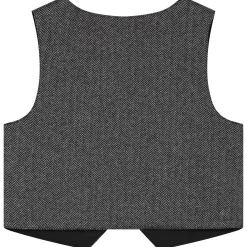 Truien & Vesten|Vesten*Prénatal baby gilet mouwloos all over print grijs Anthra Grey Melange