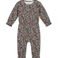 Boxpakjes & Jumpsuits*Prénatal baby jumpsuit lange mouwen bloemen multi Dark Bottle Green