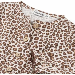 Boxpakjes & Jumpsuits*Prénatal baby jumpsuit lange mouwen panterprint beige Dark Off-White