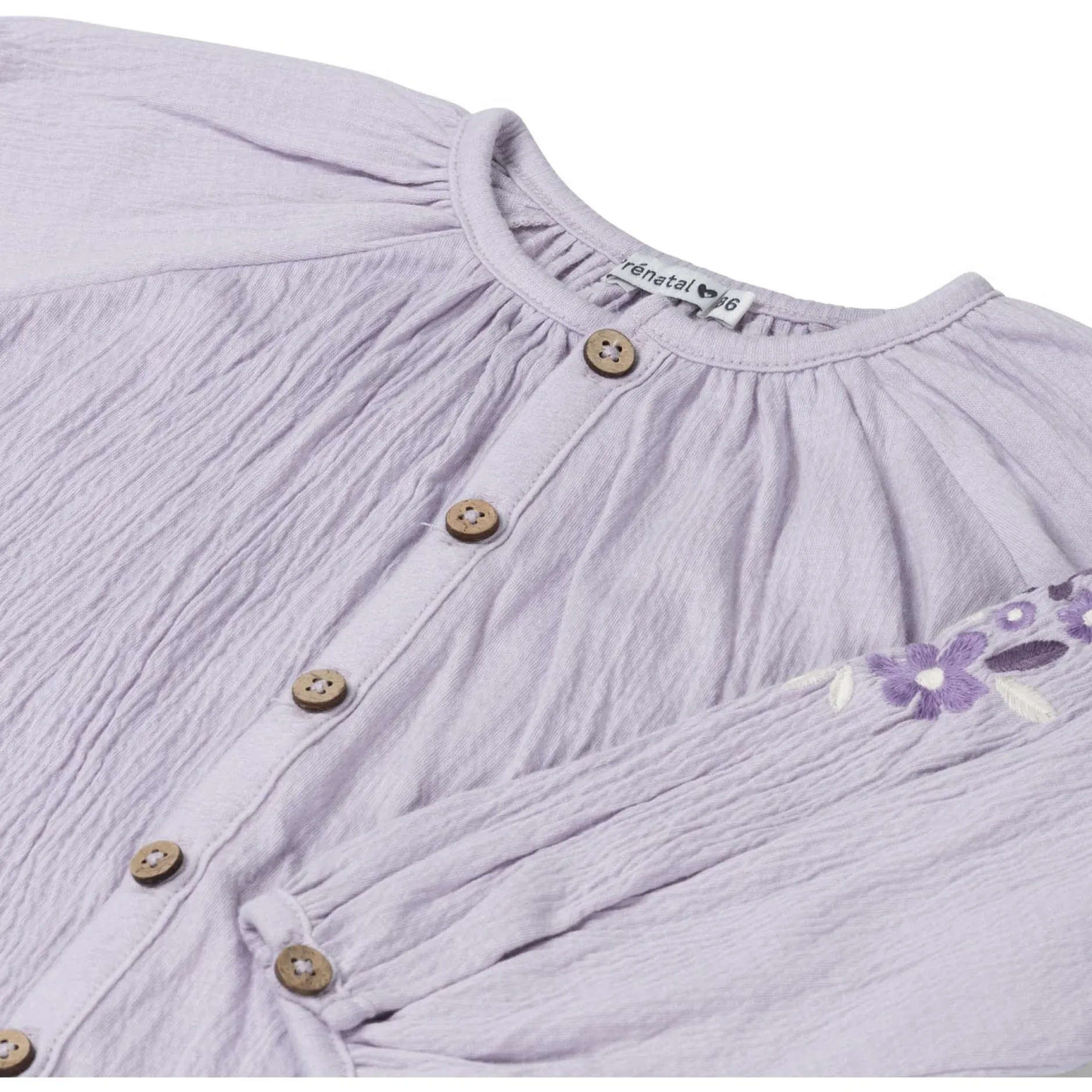 Jurken & Rokken|Jurken & Rokken*Prénatal baby jurk lange mouwen bloemen paars Light Purple