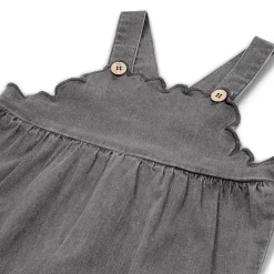 Jurken & Rokken|Jurken & Rokken*Prénatal baby jurk mouwloos effen grijs Mid Grey Denim