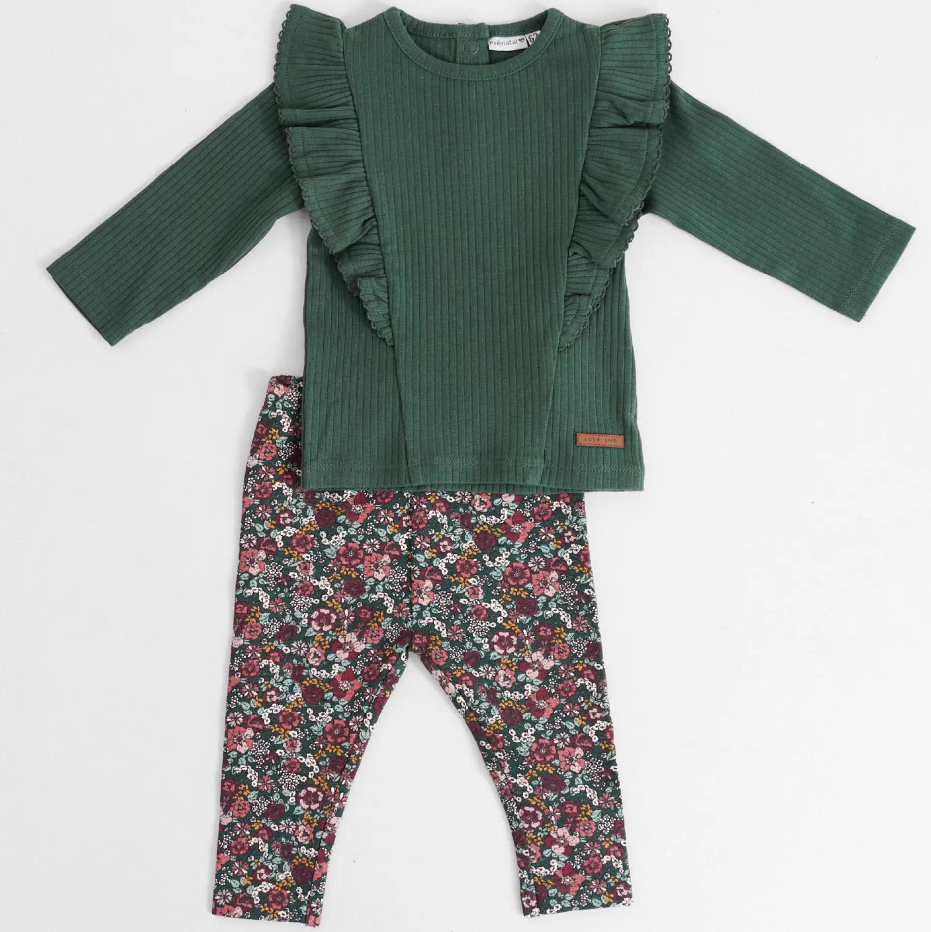 Broeken & Leggings|Leggings*Prénatal baby legging bloemen multi Dark Bottle Green