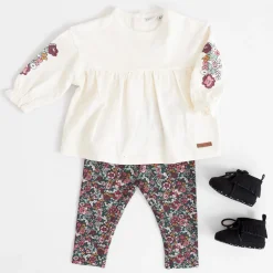 Broeken & Leggings|Leggings*Prénatal baby legging bloemen multi Dark Bottle Green