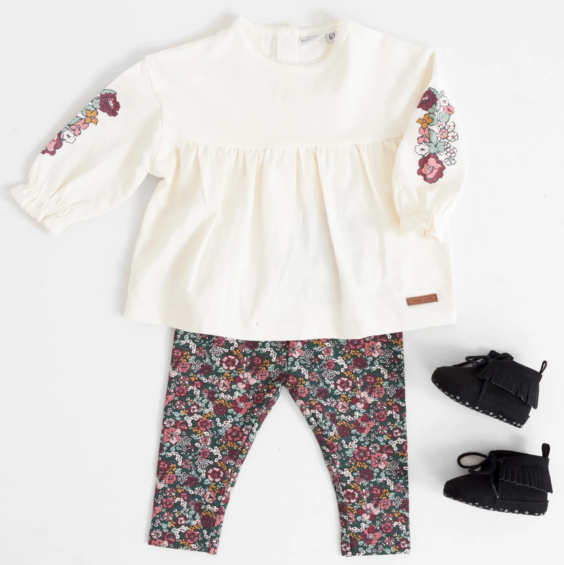 Broeken & Leggings|Leggings*Prénatal baby legging bloemen multi Dark Bottle Green