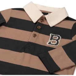 Shirts & Blouses|Shirts & Blouses*Prénatal baby polo lange mouwen strepen multi Light Mud Brown