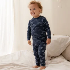 Pyjama's|Pyjama's*Prénatal baby pyjama auto's blauw Dark Bluegrey