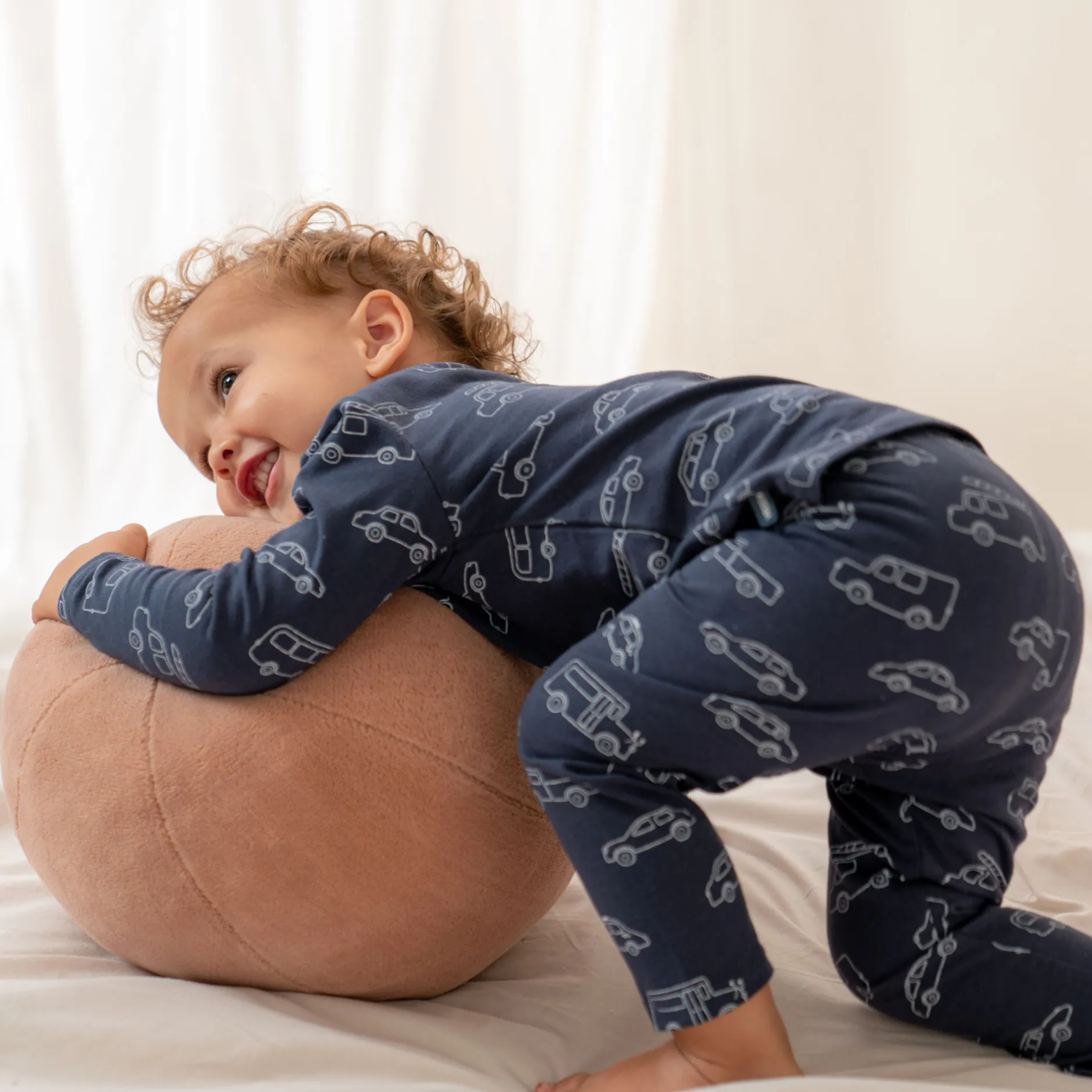 Pyjama's|Pyjama's*Prénatal baby pyjama auto's blauw Dark Bluegrey