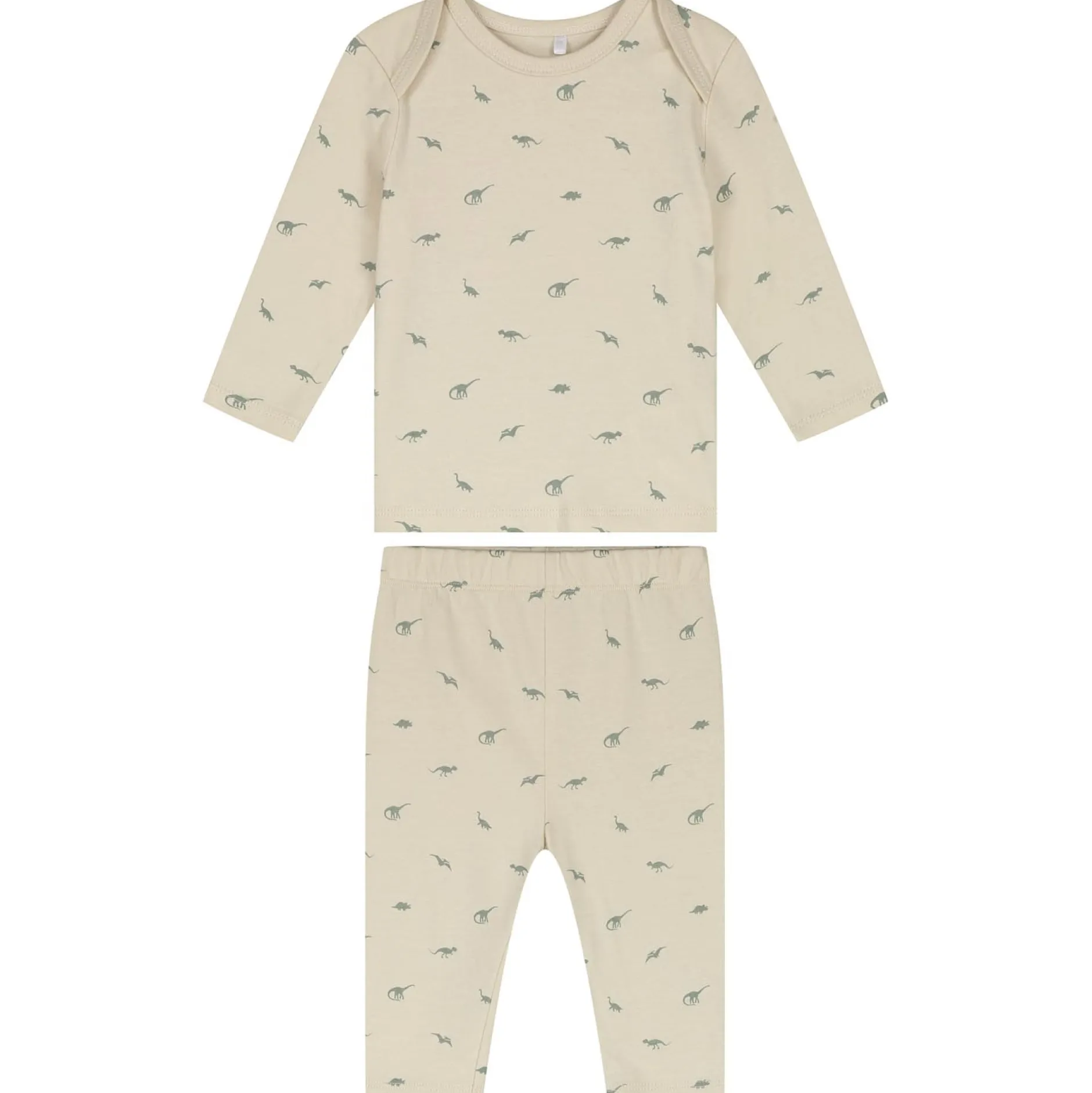 Pyjama's|Pyjama's*Prénatal baby pyjama kleine dino beige Dark Ecru