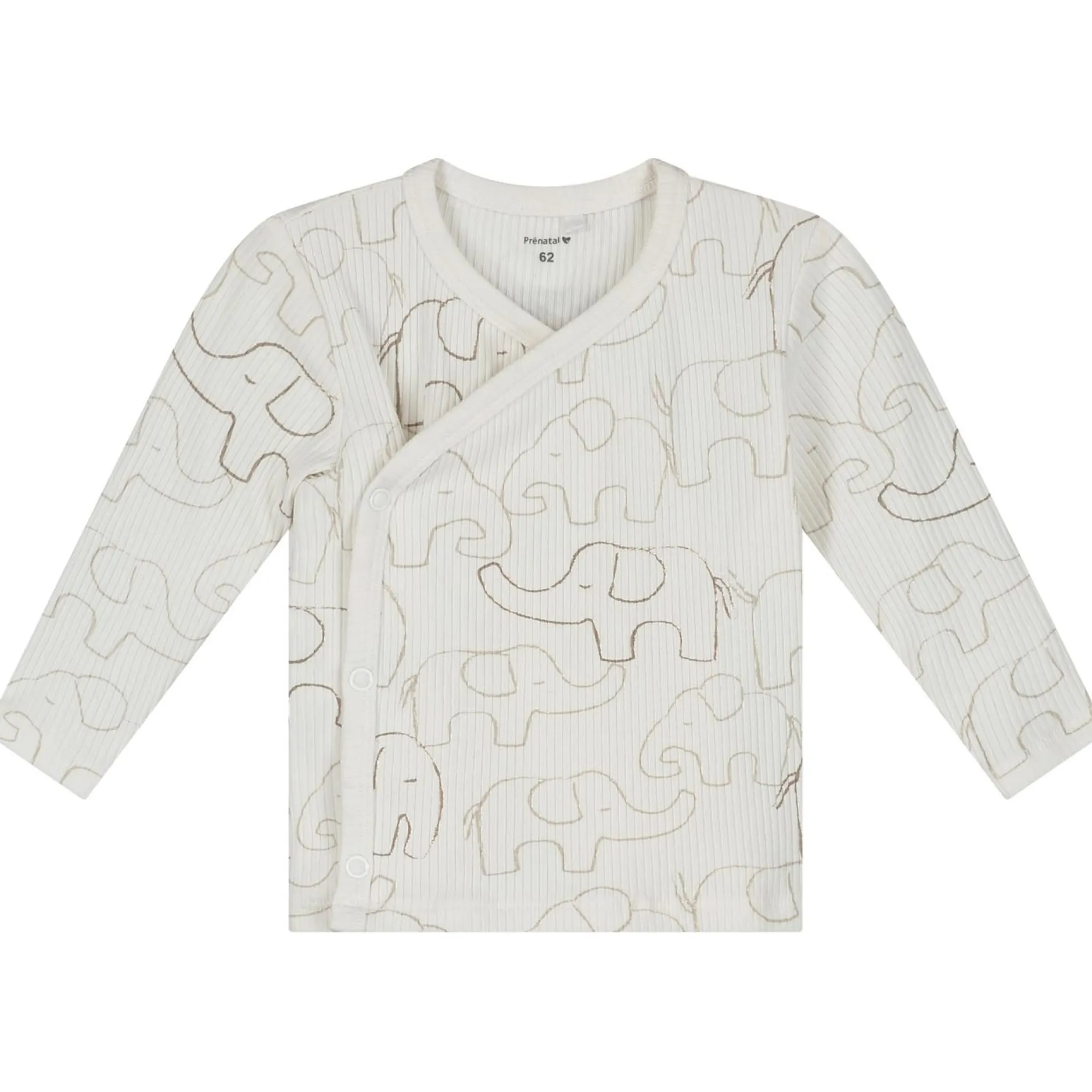 Boxen|Pyjama's*Prénatal baby pyjama otis rib wit Ivory White