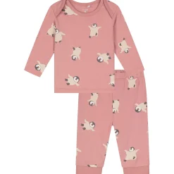 Pyjama's|Pyjama's*Prénatal baby pyjama pinquin roze Dark Pink