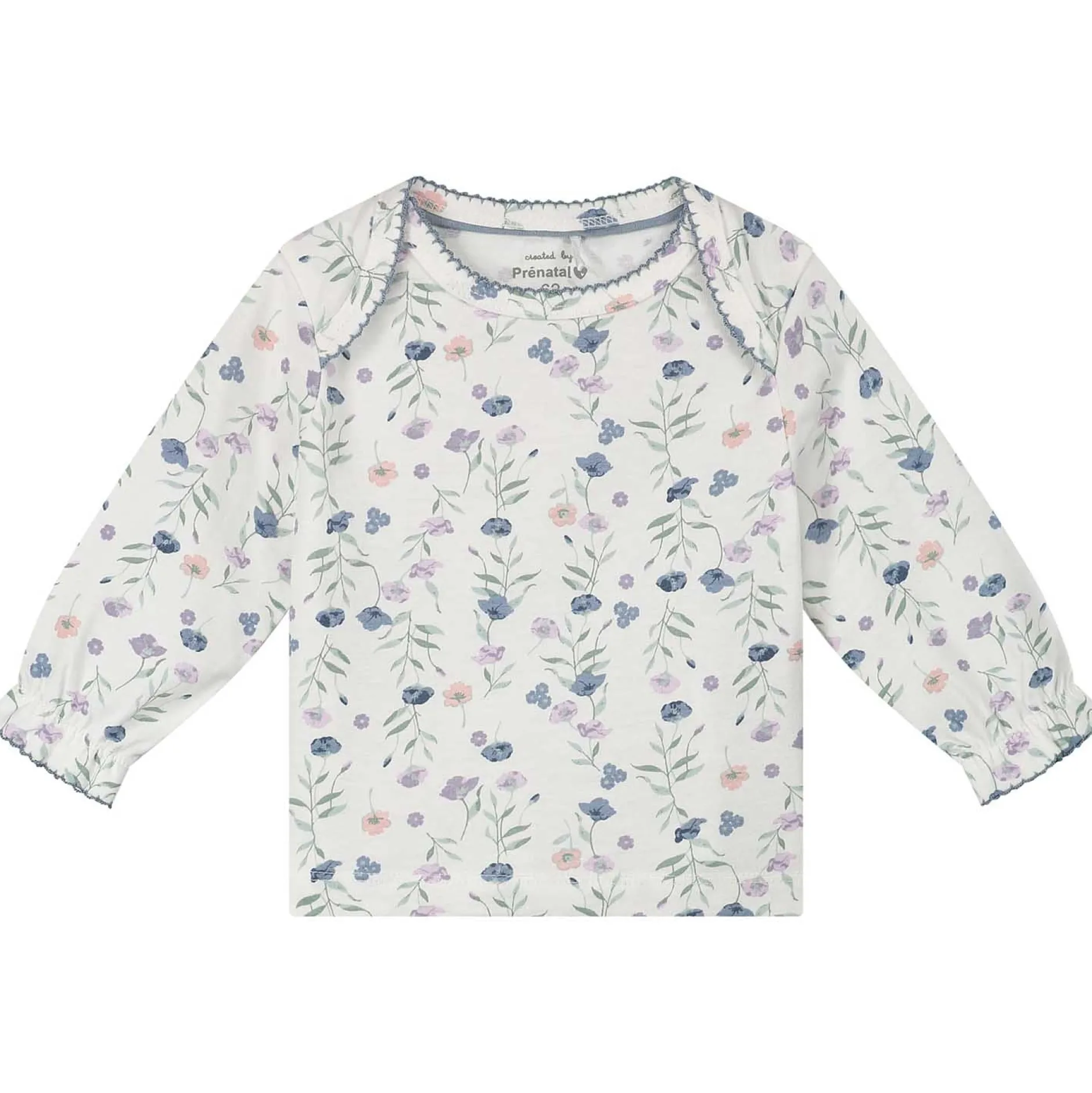 Pyjama's|Pyjama's*Prénatal baby pyjama poppy bloem wit Ivoor Wit