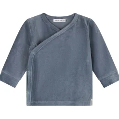 Pyjama's|Pyjama's*Prénatal baby pyjama rib velour blauw Steel Blue