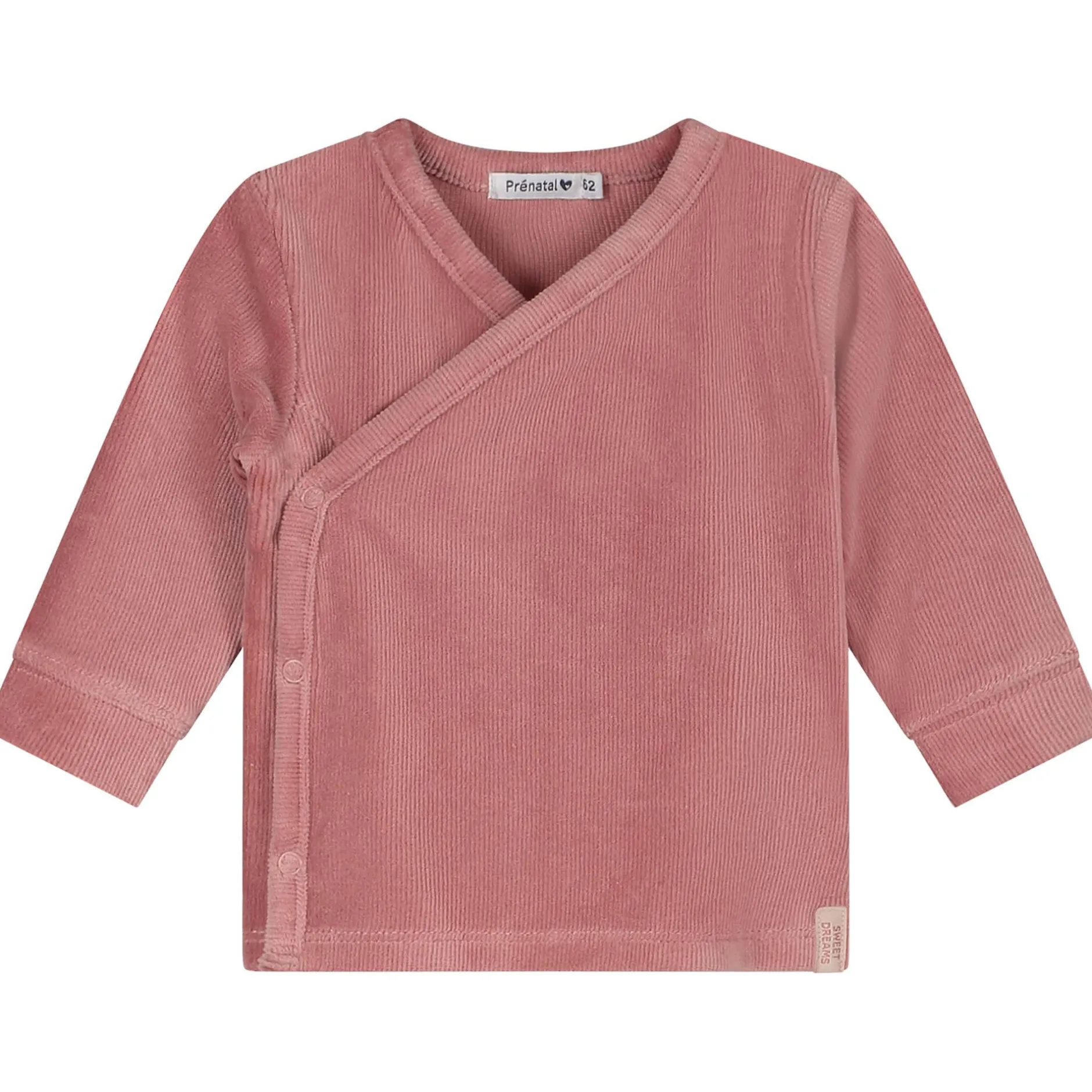 Pyjama's|Pyjama's*Prénatal baby pyjama rib velour roze Dark Pink