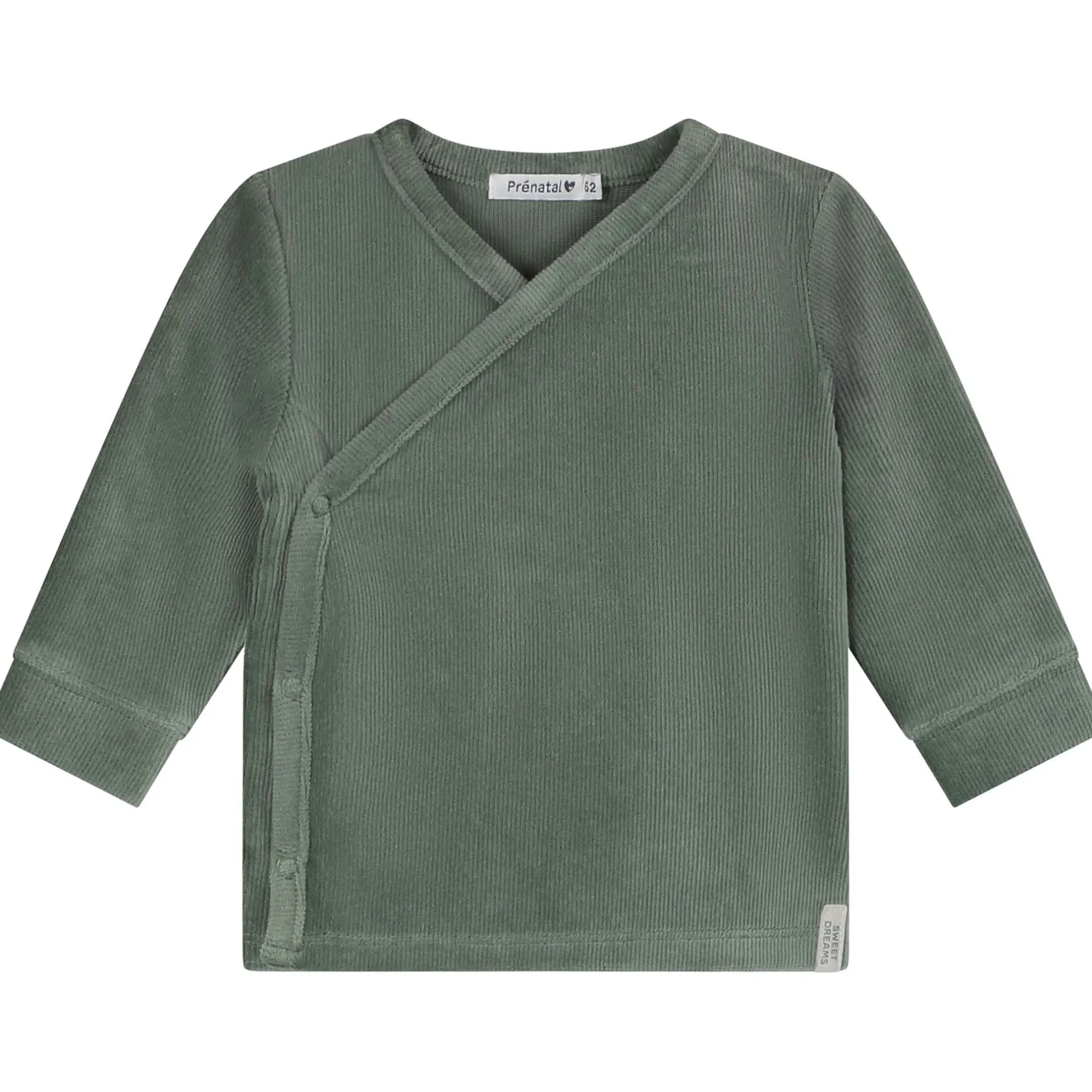 Pyjama's|Pyjama's*Prénatal baby pyjama rib velour groen Dark Greenshade