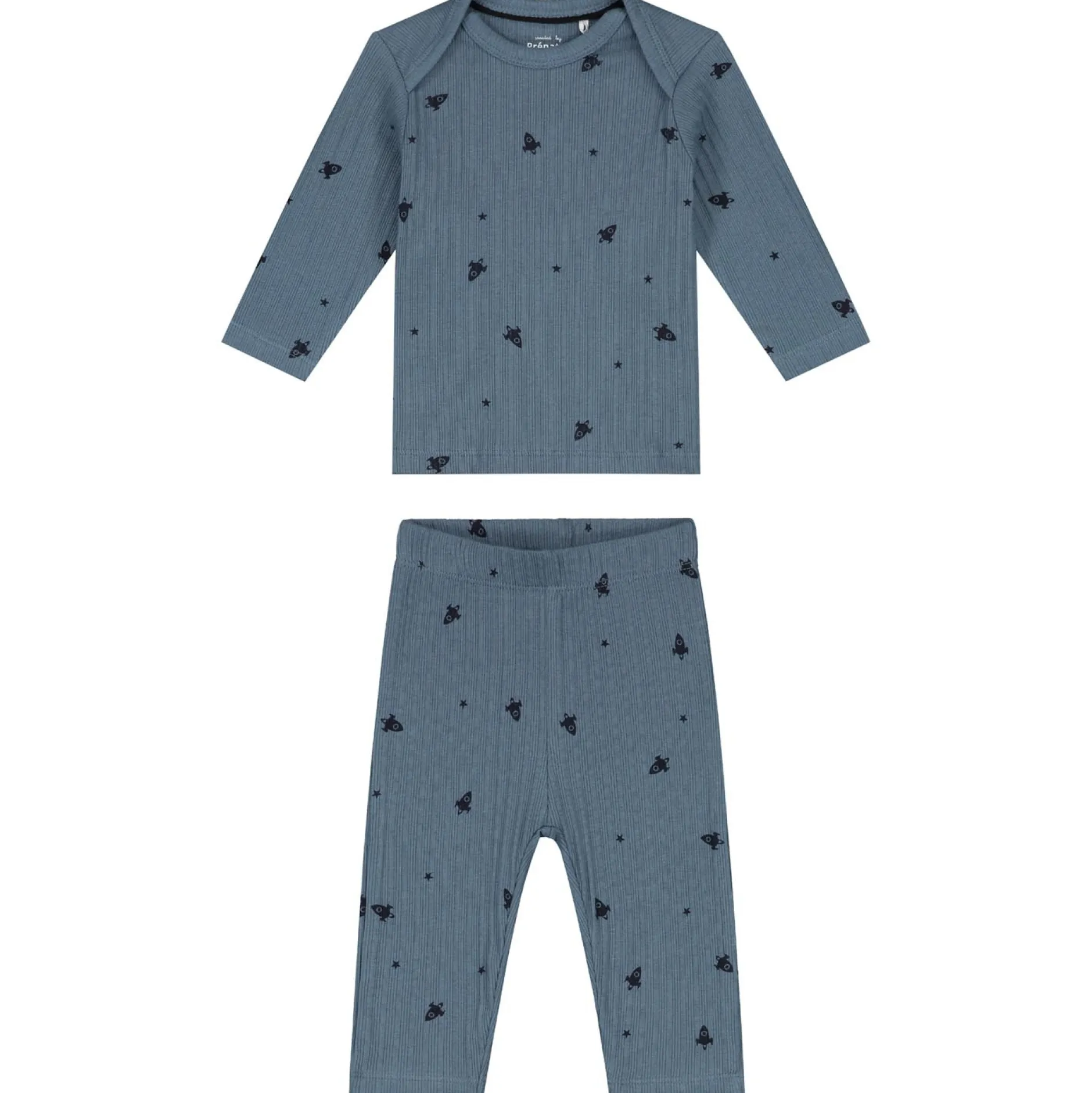 Pyjama's|Pyjama's*Prénatal baby pyjama ruimte rib blauw Steel Blue