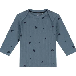 Pyjama's|Pyjama's*Prénatal baby pyjama ruimte rib blauw Steel Blue