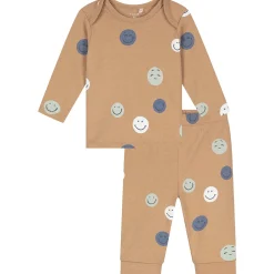 Pyjama's|Pyjama's*Prénatal baby pyjama smiley bruin Dark Sand Brown